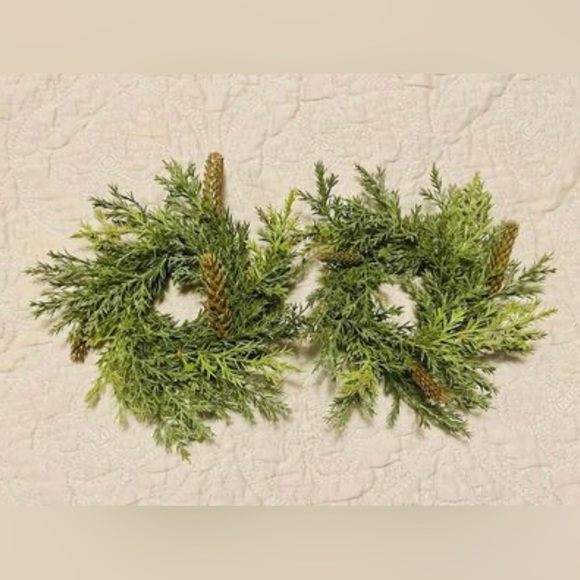 *Green Prickly Pine Candle Ring, 6” - Picture 7 of 10